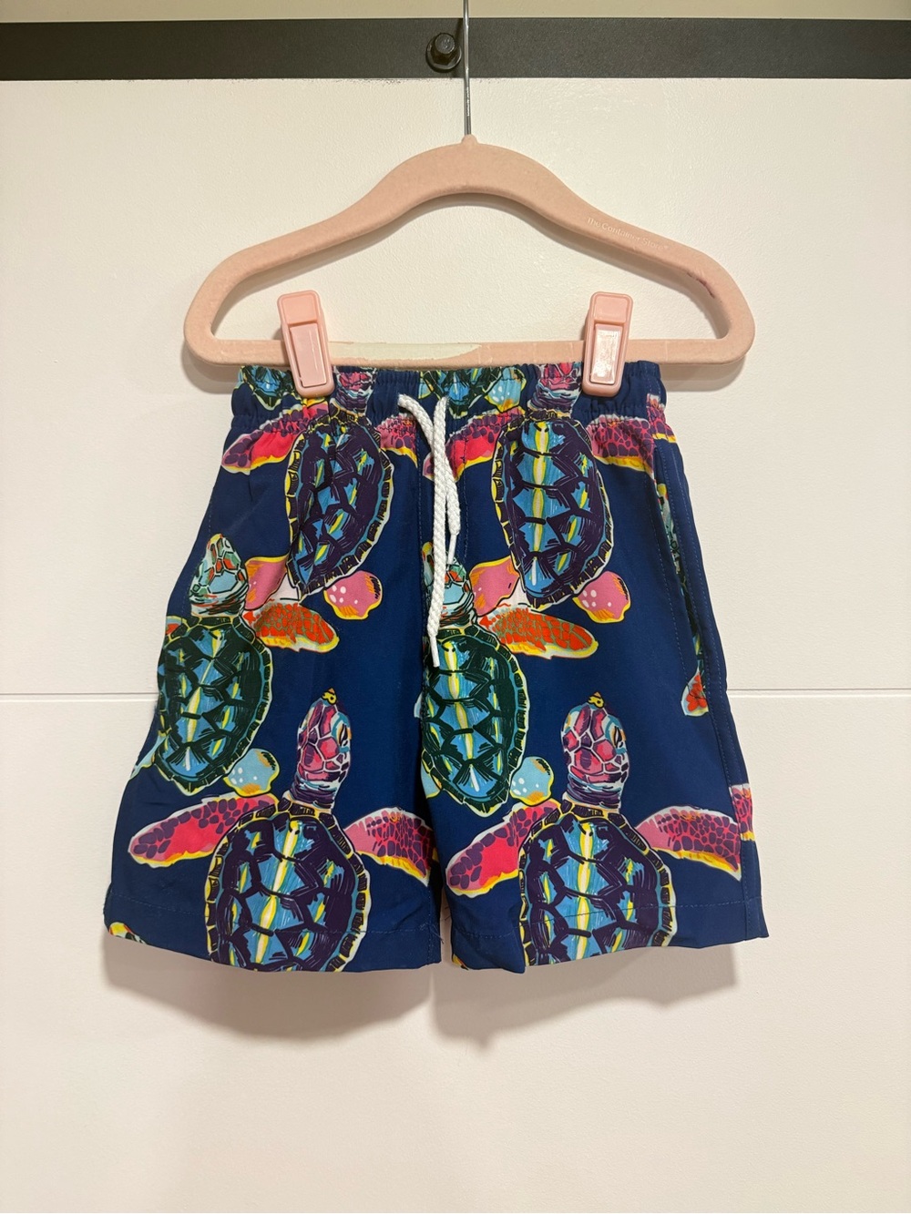 Navy Kids Swim Trunks with Colorful Sea Turtle Print Boys Mille&Maxx 24m